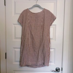 Madewell stripe-play button dress